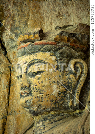 Usuki Stone Buddha Statue of Dainichi Nyorai 125753783