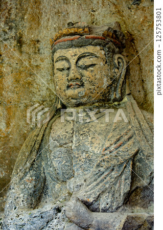 Usuki Stone Buddha Statue of Dainichi Nyorai 125753801