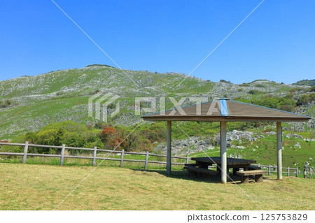 [Fukuoka Prefecture] Fresh greenery seen from Chagadoko Garden in Hiraodai Karst 125753829