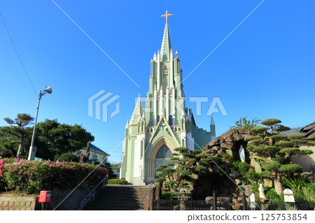 [Nagasaki Prefecture] Hirado Xavier Memorial Church on a clear day 125753854