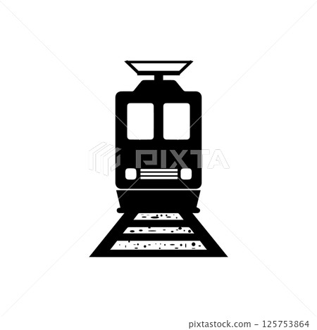 commuter train icon simple line design 125753864