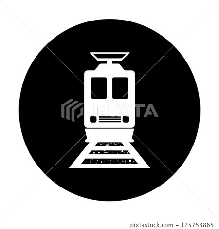 commuter train icon simple line design 125753865