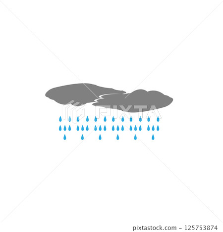rain and cloud icon vectors illustration rain and cloud icon vectors illustration 125753874