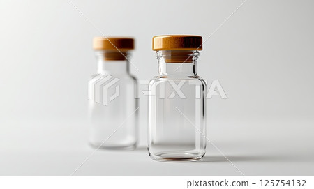 Rustic Glass Bottles with Wooden Lids for Home Decor 125754132