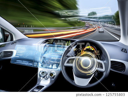 配備下一代全像顯示器的汽車圖片 125755803