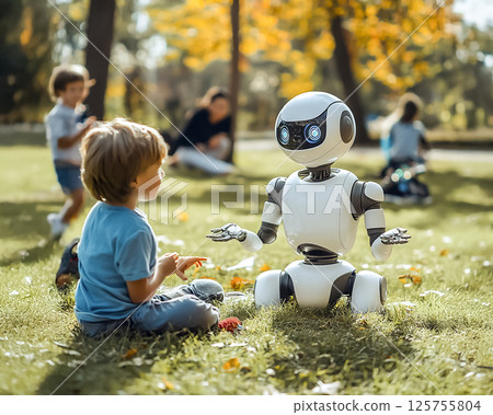 照顧孩子的機器人圖片 125755804