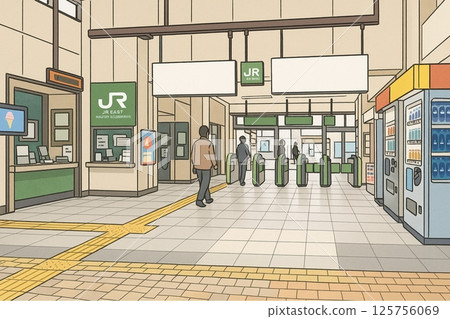 The peaceful daily life at the ticket gates of Kita-Ageo Station The peaceful daily life at the ticket gates of Kita-Ageo Station 125756069