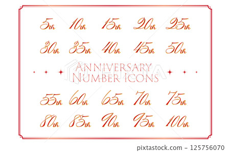 Set of anniversary numbers 125756070
