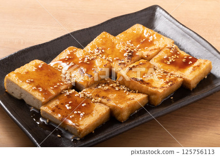 Deep-fried tofu teriyaki 125756113