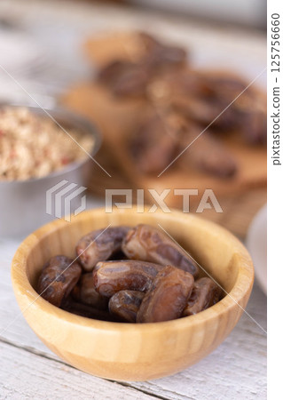breakfast with dates and cereal breakfast with dates and cereal 125756660