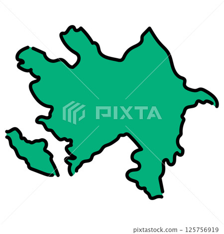 Handwritten_Azerbaijan_vector material 125756919