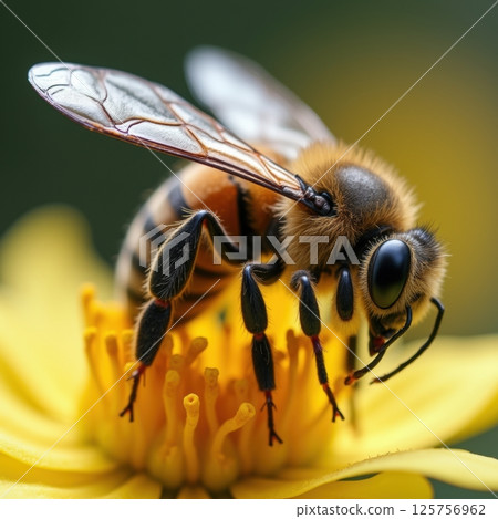 Micro-robotic pollinator with pollen collection system on blossom 125756962