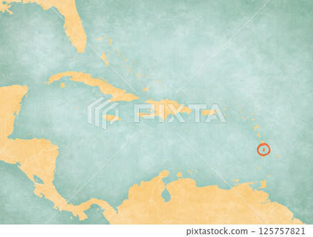 Map of Caribbean islands - Saint Lucia Map of Caribbean islands - Saint Lucia 125757821