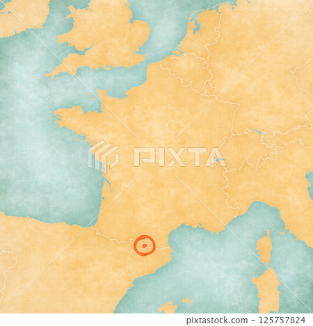 Map of France - Andorra 125757824