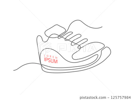 Sports shoes . Sneakers . Sports shoes . Sneakers . 125757984