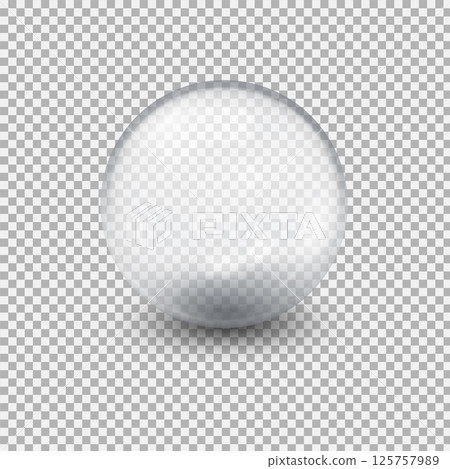 Glass ball isolate .Transparent glas . 125757989