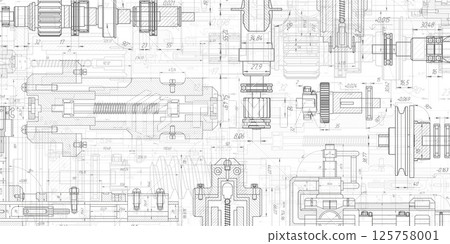 Mechanical Engineering background .Technological banner . Mechanical Engineering background .Technological banner . 125758001