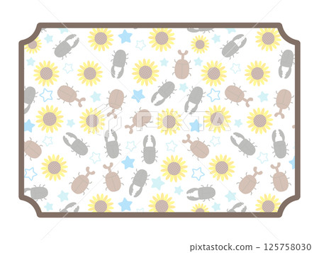 Beetle and stag beetle frame 125758030