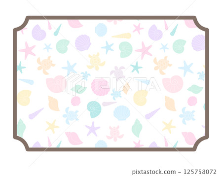 Seashell frame Seashell frame 125758072
