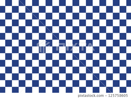 Navy blue checkered pattern 125758605