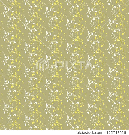 Background pattern: Lemon tree, downward facing, yellow and white 125758626