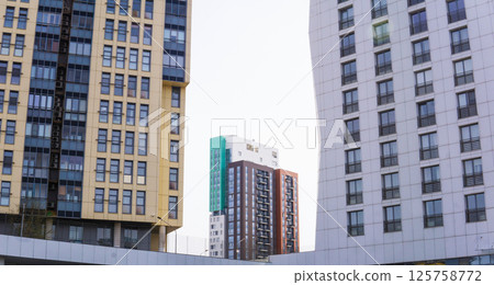 cityscape with high rise buildings 125758772