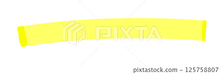 黃色螢光筆/標記線 - 簡單的底線/裝飾設計部分 黃色螢光筆/標記線 - 簡單的底線/裝飾設計部分 125758807