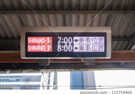 Shinano Express departure board (romanized) 125758968