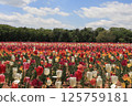 Tulip fields at Hiroshima Serakogen Farm 125759181