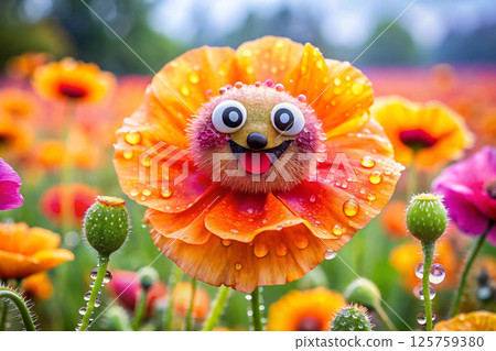 red gerbera in a flower field red gerbera in a flower field 125759380