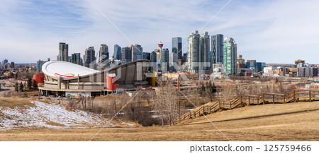 加拿大卡加利市中心、摩天大樓與城市景觀 加拿大卡加利市中心、摩天大樓與城市景觀 125759466