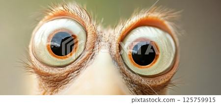 Unusual close up of curious animal with large eyes Unusual close up of curious animal with large eyes 125759915