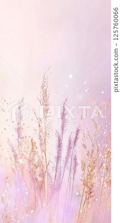 Delicate floral pattern with glowing effect under pastel sky, vertical background 125760066