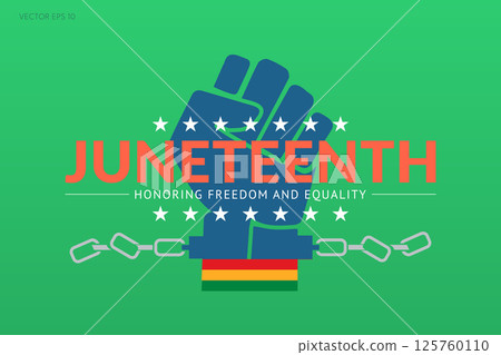 Juneteenth Honoring Freedom and Equality Poster 125760110