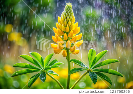 rain drops on the leaves of the trees rain drops on the leaves of the trees 125760266