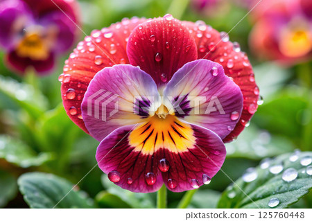 red poppy flowers in the garden red poppy flowers in the garden 125760448