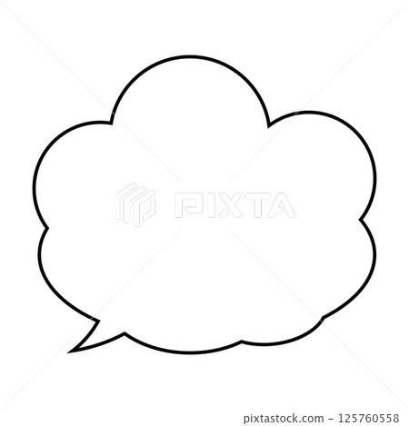 Simple speech bubble illustration - Fluffy 125760558