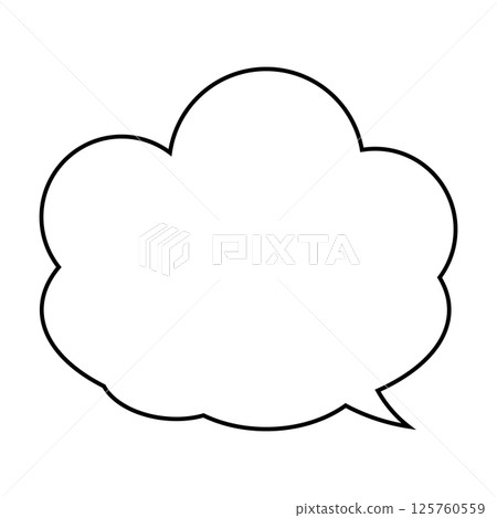 Simple speech bubble illustration - Fluffy 125760559