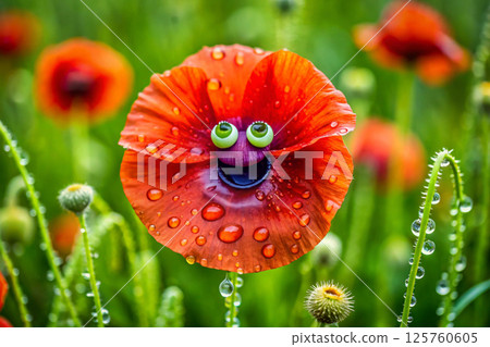 poppy in the field 125760605