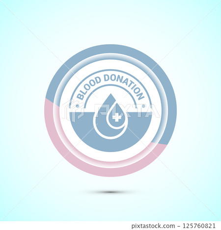 Blood donation icon design illustration, Donate blood badge label sign, Button design Blood donation icon design illustration, Donate blood badge label sign, Button design 125760821