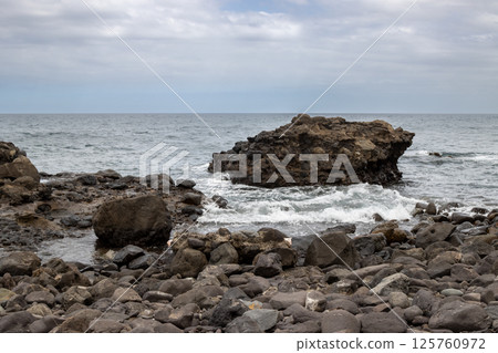 Rocky coast of Atlantic ocean, Gran Canaria, Spain Rocky coast of Atlantic ocean, Gran Canaria, Spain 125760972