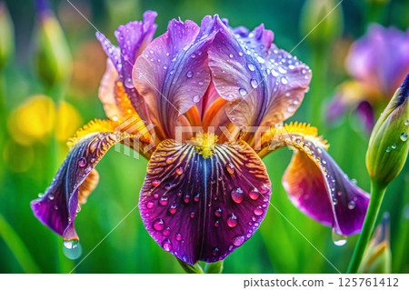 beautiful purple orchid flower in the garden 125761412