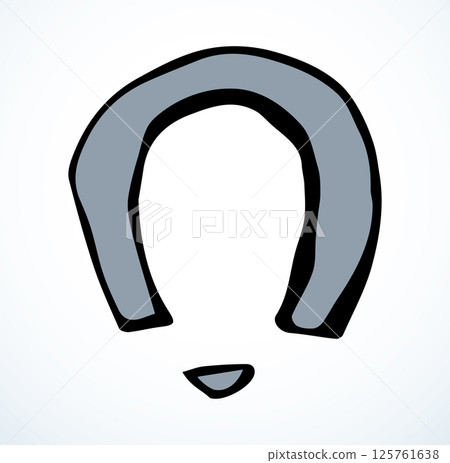 Horse foot print. Vector drawing 125761638