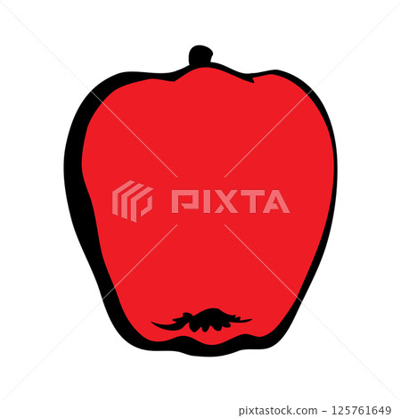Big tasty apple. Vector drawing Big tasty apple. Vector drawing 125761649