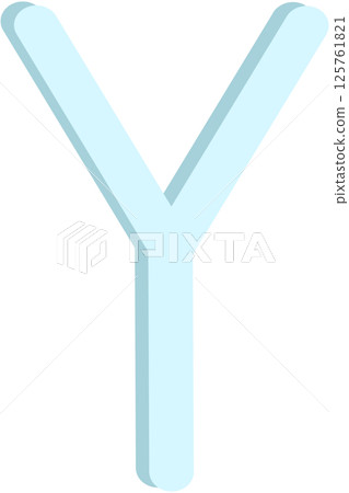 Lovely blue colors and font style of english alphabet capital letter Y. Lovely blue colors and font style of english alphabet capital letter Y. 125761821