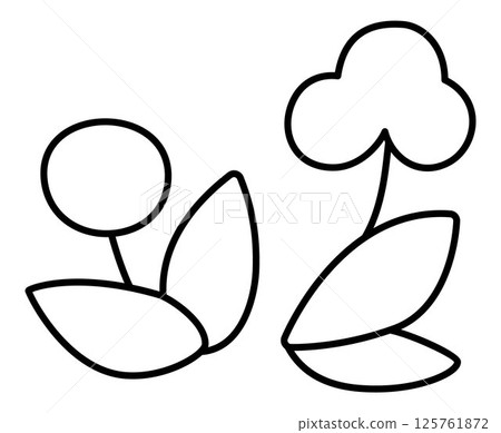 Vector black and white cartoon cloudberry clipart. Woodland or garden plant line icon isolated on white background. Forest nature berry illustration, coloring page. Cottage core harvest Vector black and white cartoon cloudberry clipart. Woodland or garden plant line icon isolated on white background. Forest nature berry illustration, coloring page. Cottage core harvest 125761872