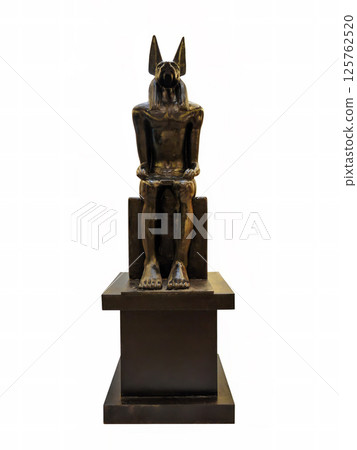 Ancient Anubis Statue Depicting Egyptian God of Mummification in Bronze Finish Ancient Anubis Statue Depicting Egyptian God of Mummification in Bronze Finish 125762520