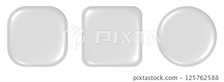 3d glossy web blank buttons isolated 125762588