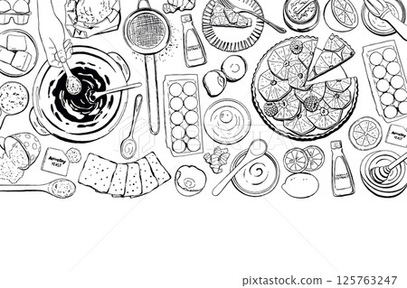 Bakery Classes and Courses Banner Vector Background 125763247