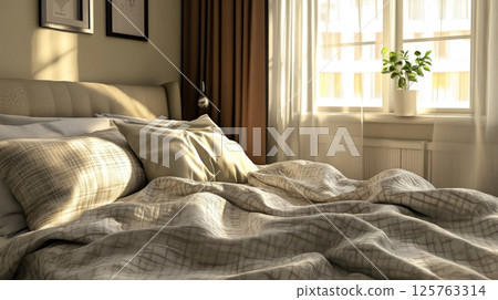 Mockup Home Textile Linen For Bed 125763314